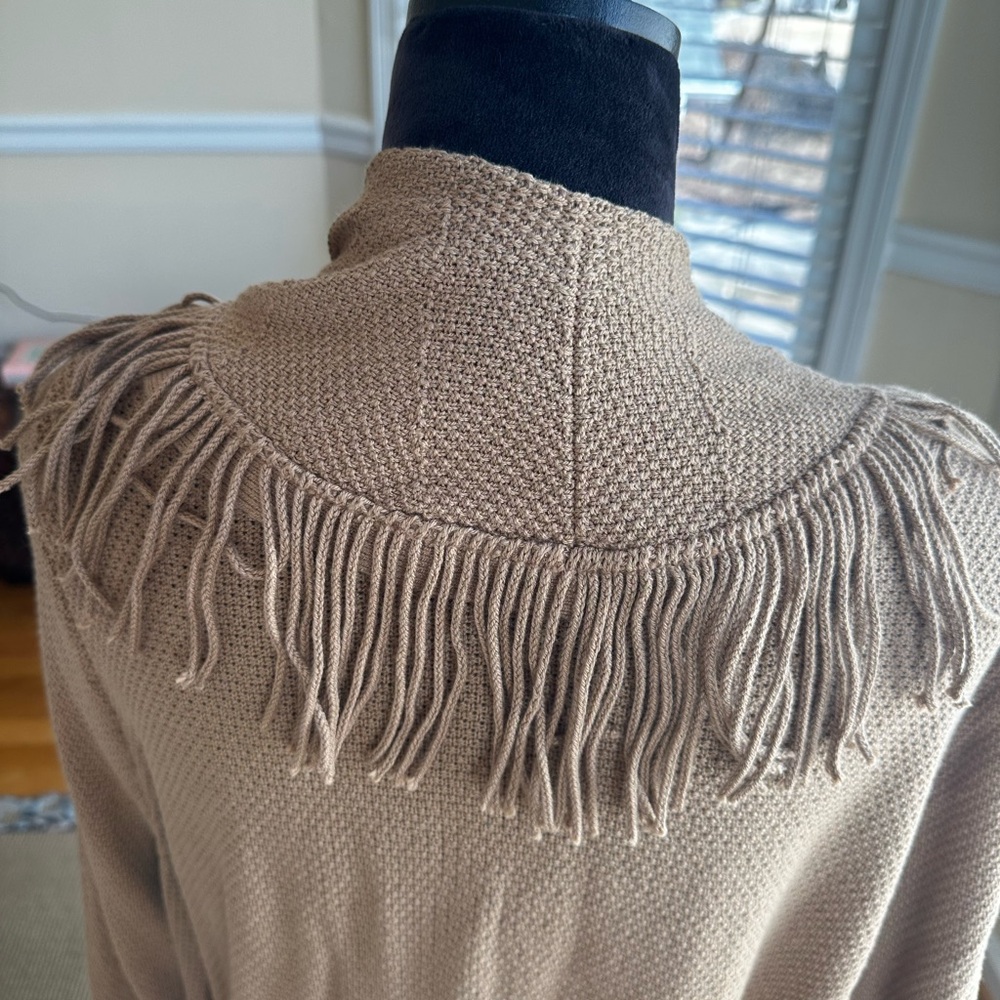 J. Jill Tan Fringe Cardigan - Picture 5 of 8